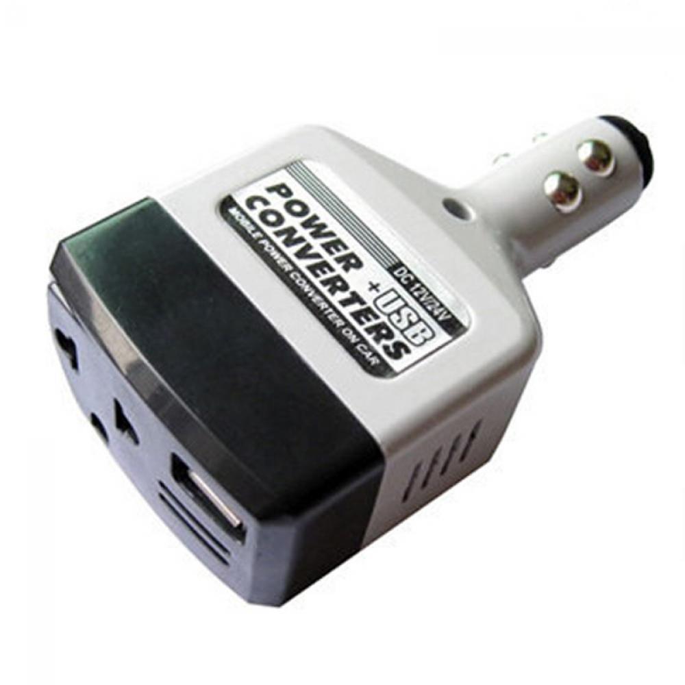 Bộ Chuyển Đổi Nguồn Điện USB DC 12V Sang 220V Cho Xe Hơi
