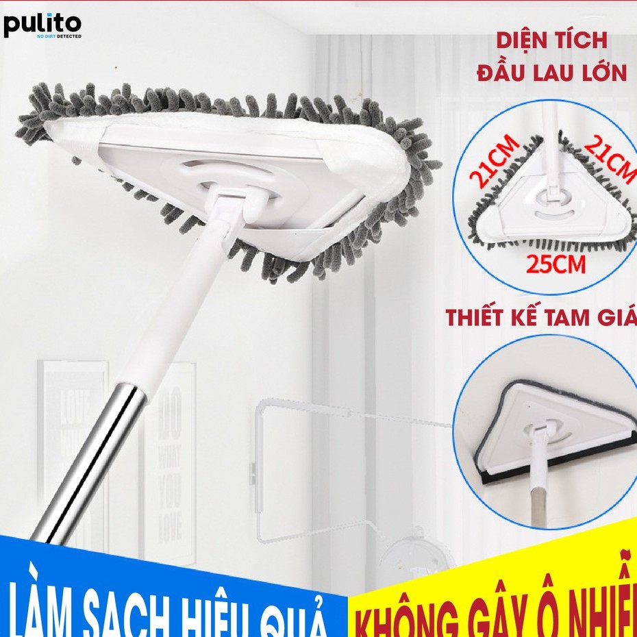 [Mã LIFE20KALL giảm 10% đơn 50K] Cây lau kính cán dài ,chổi lau cửa kính thông minh 2 đầu tiện lợi LS-CLK