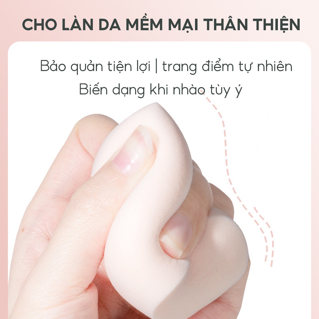 Mút tán kem trang điểm đánh nền hình giọt nước thoáng khí mạnh mẽ ôm mọi ngóc ngách – Beauty at home