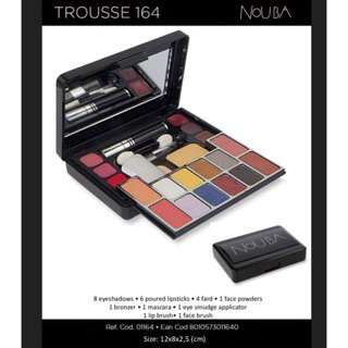 Trousse 164 Nouba-  Set trang điểm gồm 6 son, 8 màu măt,mascara, 1 phấn nén, 1 khối,1 chì
