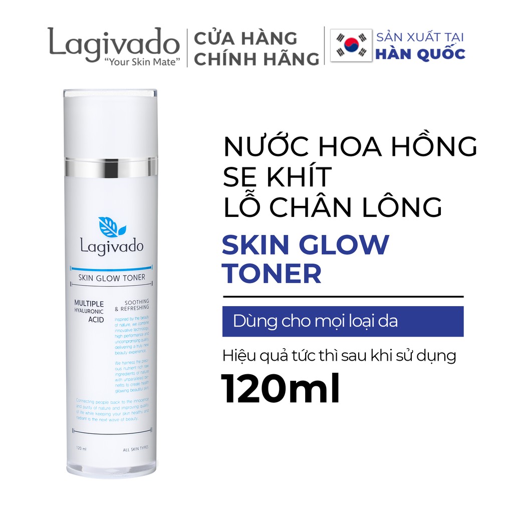 Nước Hoa Hồng HQ Lagivado giúp cân bằng, se khít lỗ chân lông Toner 120 ml