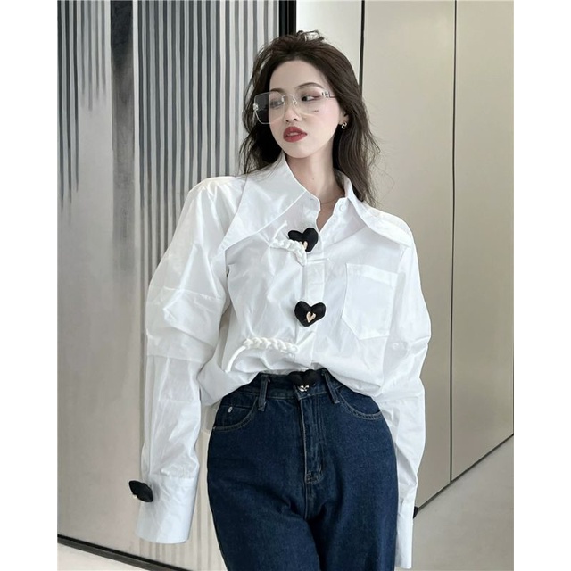 ÁO SƠ MI ĐÍNH TIM CÁCH ĐIỆU