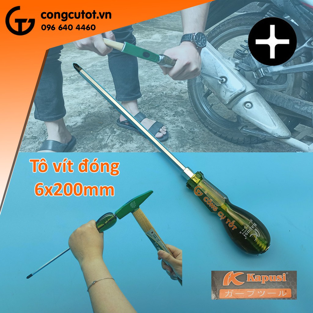 Tô vít đóng 4 cạnh Kapusi Φ6