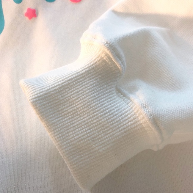 【HangFei】Áo Thun Nỉ Tay Dài Dáng Rộng In Hình Gấu Dễ Thương