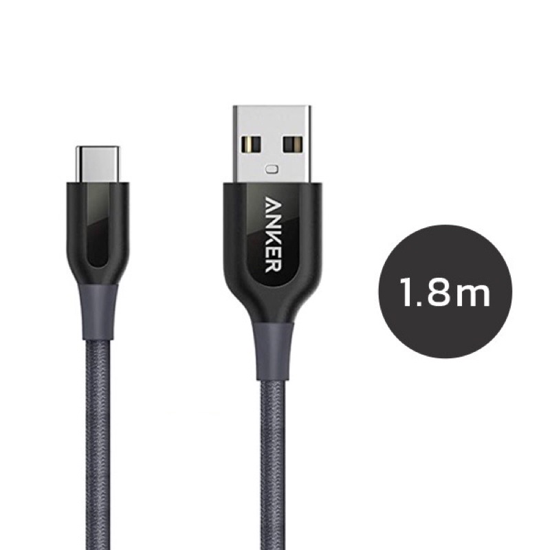 Cáp Anker Type C (Bọc Dù, Dài 1.8m) Sạc Nhanh, New, Nobox