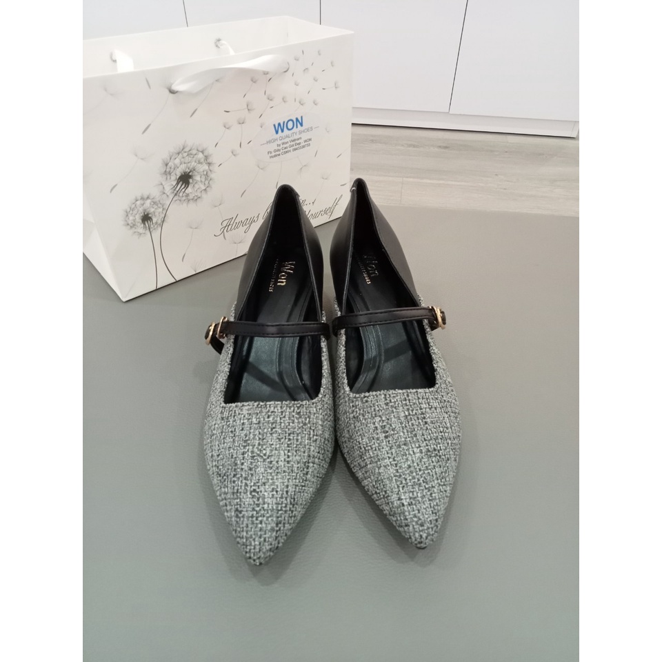 GIÀY CAO GÓT có quai cao 3cm - ĐI CỰC ÊM MỀM - THƯƠNG HIỆU WON GIÀY CÔNG SỞ NỮ CAO CẤP