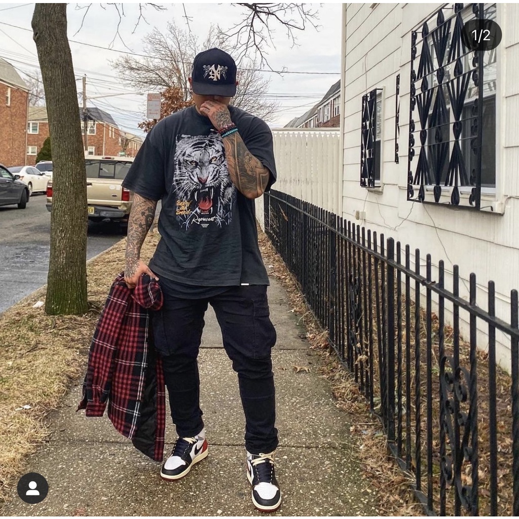 REPRESENT American high street ferocious tiger print all-match loose short-sleeved couple T-shirt