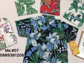 Áo hoa quả chất đũi tơ Thái (#01->#08)