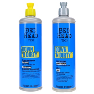 Dầu gội xả làm sạch sâu, sảng khoái tức thì Tigi Bed Head Down 'N Dirty Clarifying Detox 400mlx2