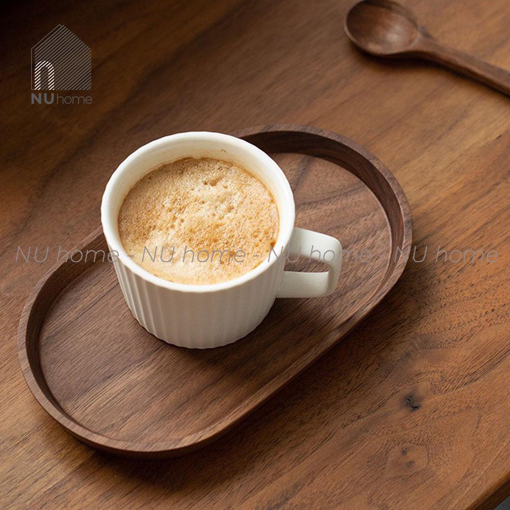 nuhome.vn | Khay gỗ Oval, khay gỗ đựng cà phê, trà và bánh được thiết kế bằng chất liệu gỗ theo phong cách Nhật Bản
