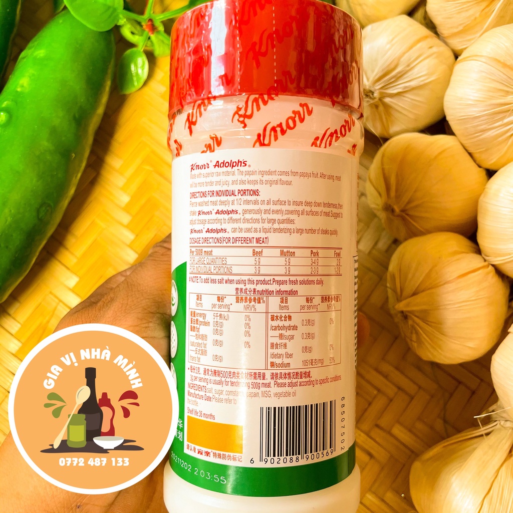 BỘT LÀM MỀM THỊT KNORR 454GR -MEAT TENDERIZER POWDER