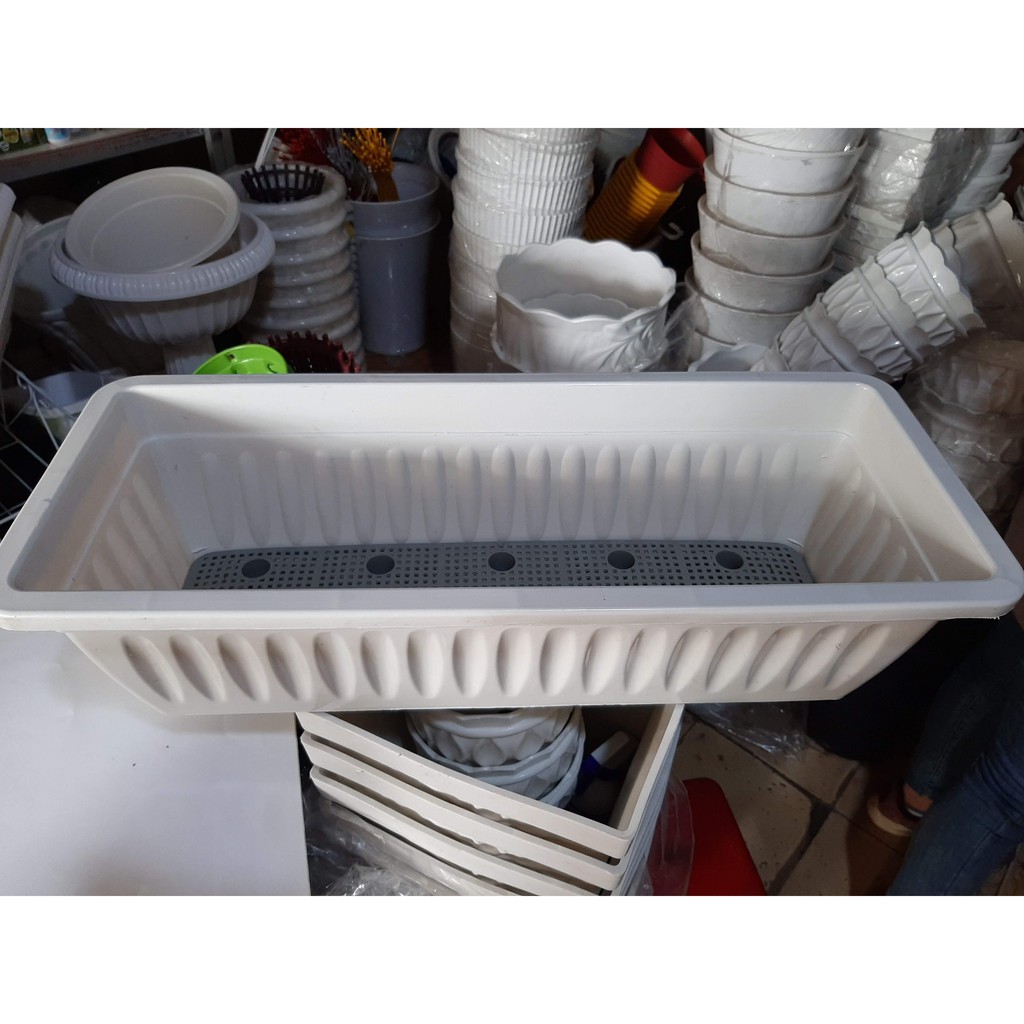 Khay trắng dài 63x22 cao 19