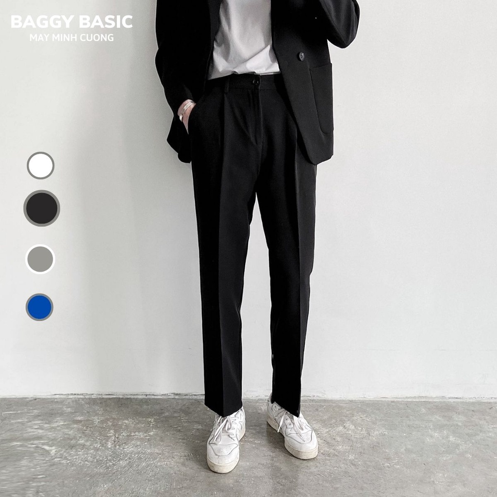 Quần âu nam baggy ống rộng, Quần đi học Giá Tận Xưởng, Mềm mại, Co giãn, Chống nhăn QB