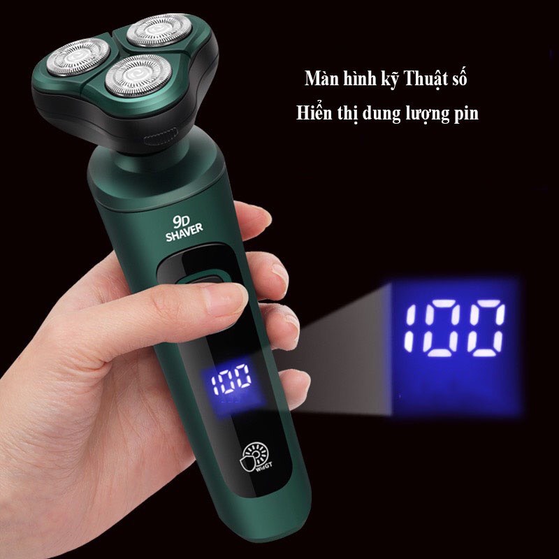 Máy Cạo Râu Đa Năng 9D Shaver Màn Hình LED - Tặng Kèm 6 Phụ Kiện MCRT01