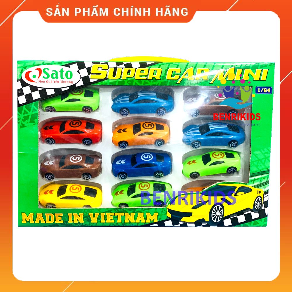 Đồ Chơi Trẻ Em Bộ 12 Xe Cuồng Phong Sato Giúp Trẻ Phát Triển Khả Năng Vận Động Hàng Việt Nam An Toàn Cho Bé