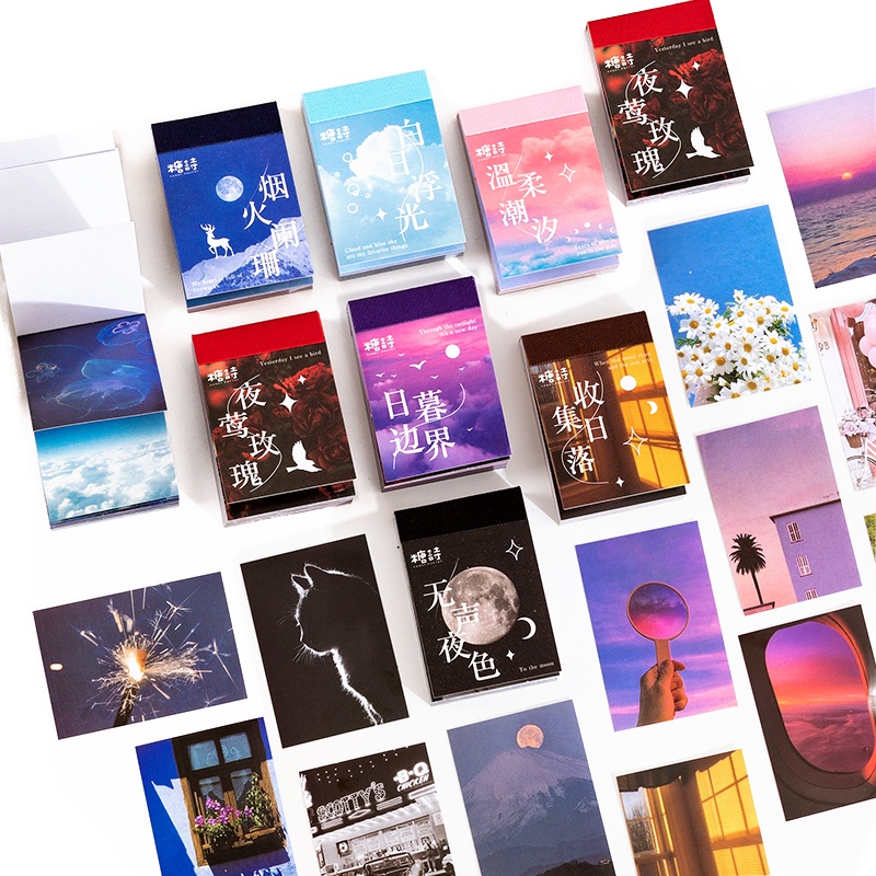 Set 50 Miếng Dán Mini Dùng Trang Trí Album Ảnh/ Sổ Tay Độc Đáo DIY