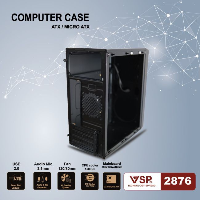 Vỏ Case máy tính VSP 2876 mini văn phòng tại Hà Nội