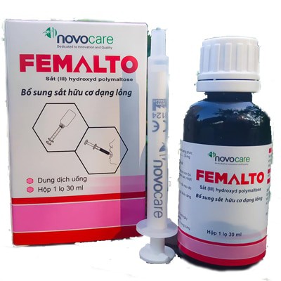 Sắt nước Femalto – Hỗ trợ bổ sung sắt hữu cơ cho bà bầu, người thiếu máu (lọ 30ml)