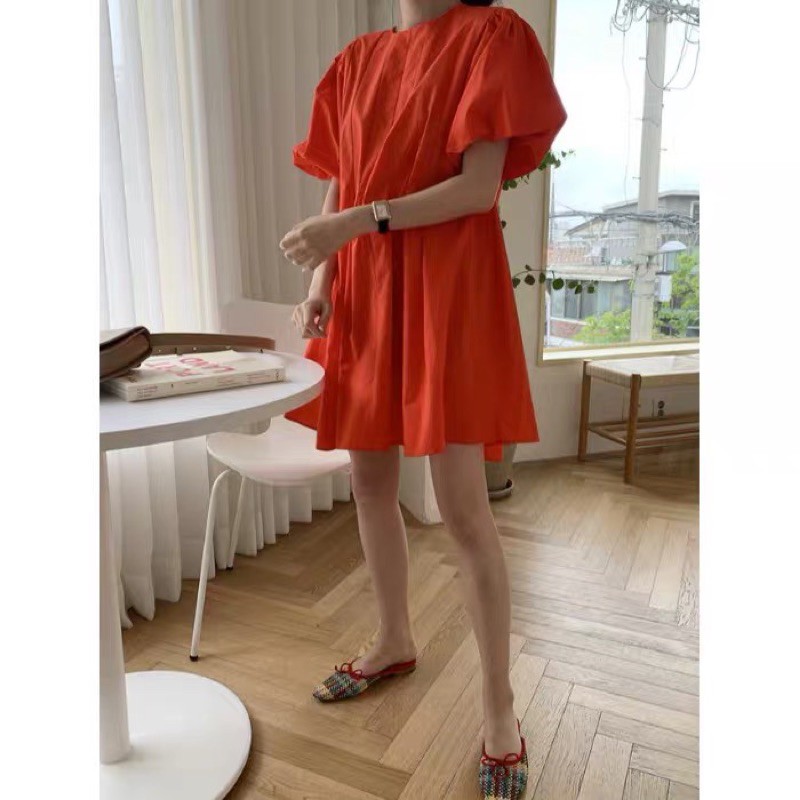 [Mã WASTMINI giảm 10% tối đa 30K đơn 150K] Đầm tay bồng phong cách Hàn