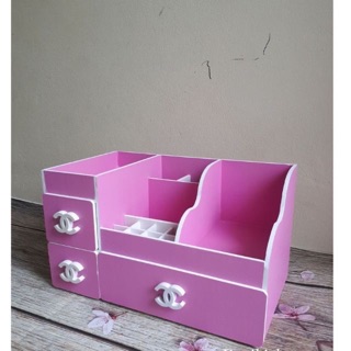 Kệ mỹ phẩm max 35cm size lớn màu hồng