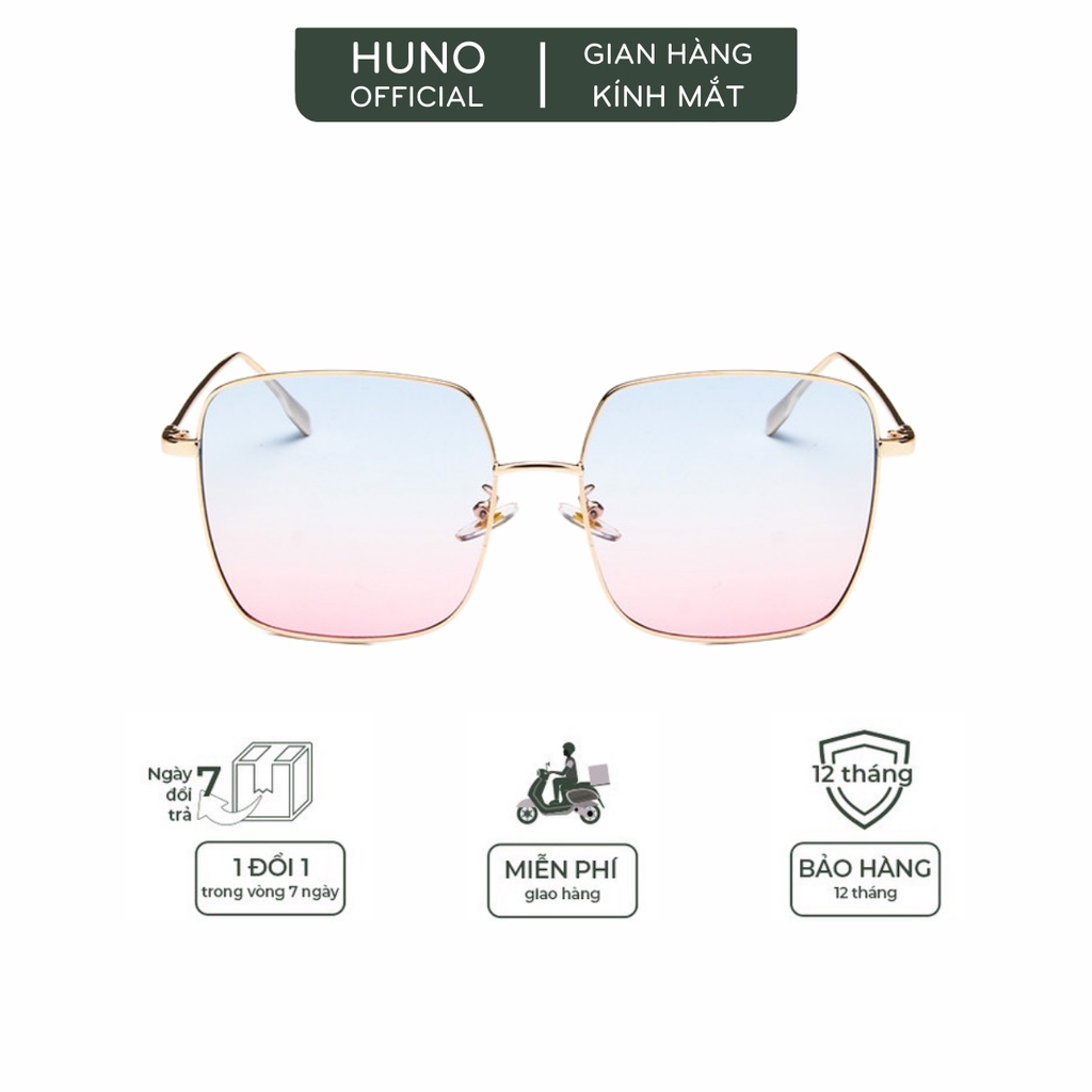 Kính râm nữ HUNO kính mắt thời trang cao cấp thiết kế đơn giản màu sắc hài hòa - KR54