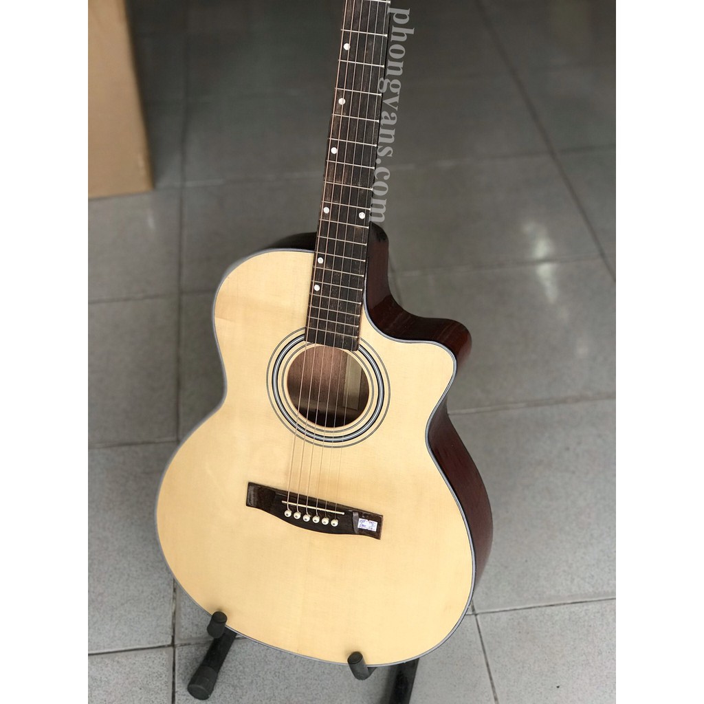 [TẶNG KÈM BAO +PHÍM] Đàn guitar acoustic gỗ hồng đào có ty tặng kèm bao và phím gảy