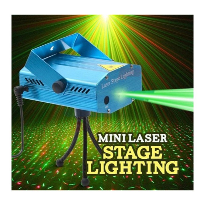 Đèn chớp theo nhạc thông minh LASER STAGE LIGHT đèn laser cảm biến thay đổi hình ảnh màu sắc theo giai điệu nhạc