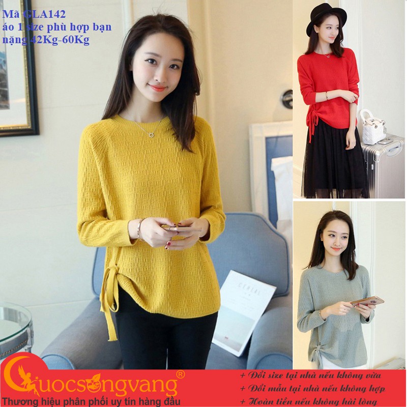 Áo nữ đẹp áo len nữ dài tay Queenbe GLA142 Cuocsongvang