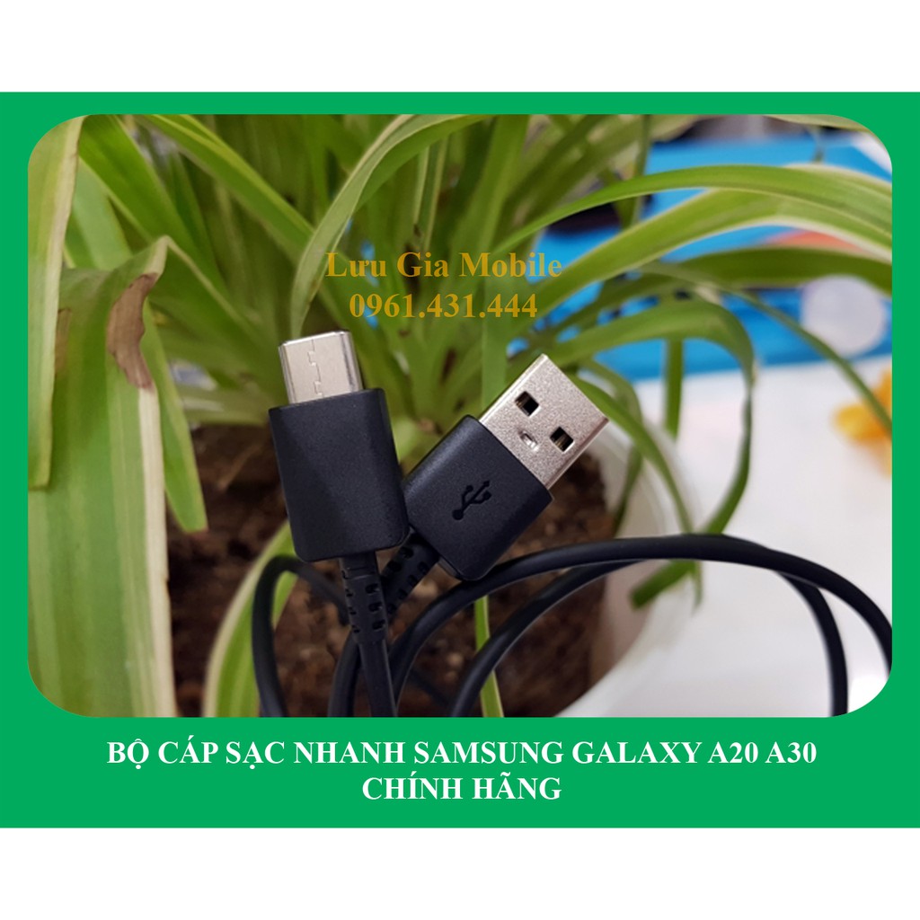 Bộ củ sạc nhanh Samsung Galaxy A20 A30 chính hãng A205 A305