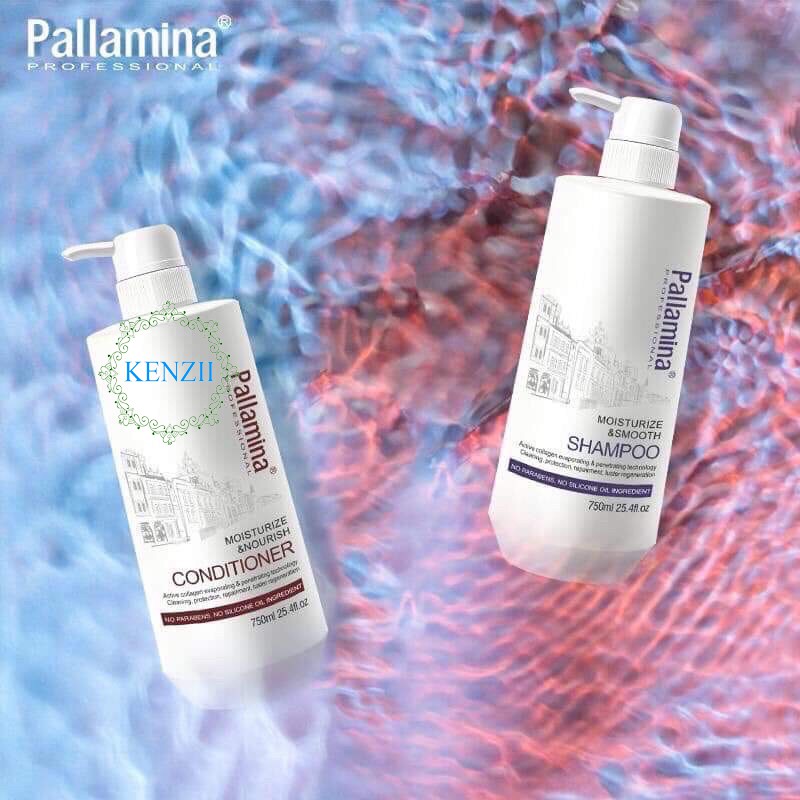 Dầu gội dầu xả Pallamina Collagen kiềm dầu làm phồng chân tóc phục hồi siêu mượt tóc cao cấp