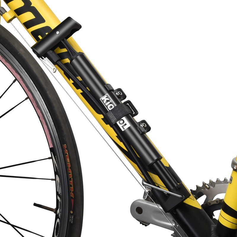 Bơm xe đạp treo xe Kiotool mang theo khi đi đường dài nhỏ gọn phù hợp với van mỹ  pháp chuyên dụng cho xe đạp thể  thao