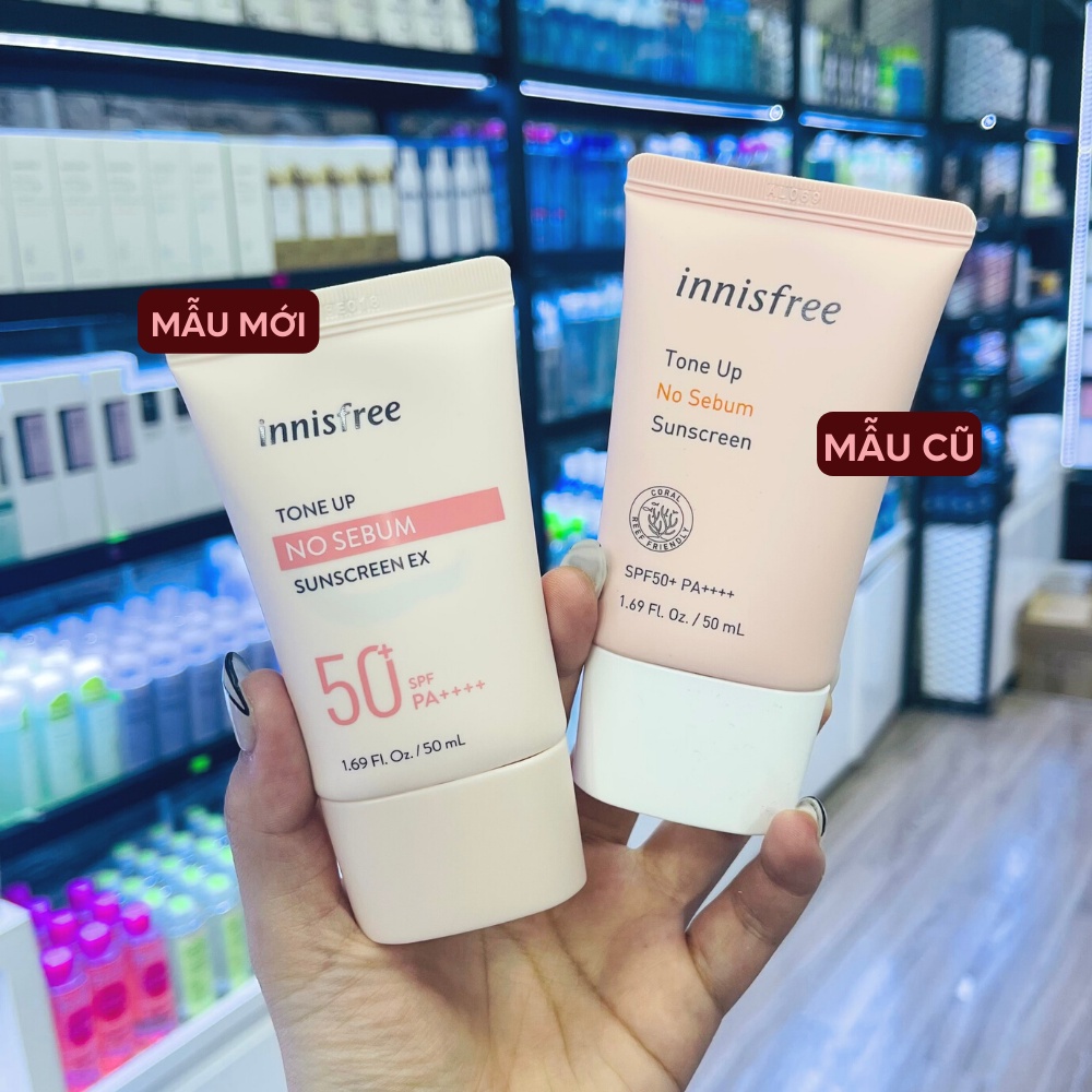(Mẫu Mới) Kem Chống Nắng Innisfree Tone Up No Sebum Sunscreen SPF50 PA+++ (50ml)
