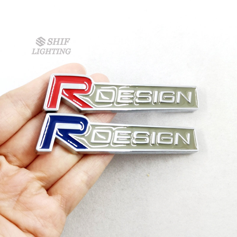 Sticker logo dán xe hơi bằng kim loại hình chữ RDESIGN 3D thay thế cho Volvo