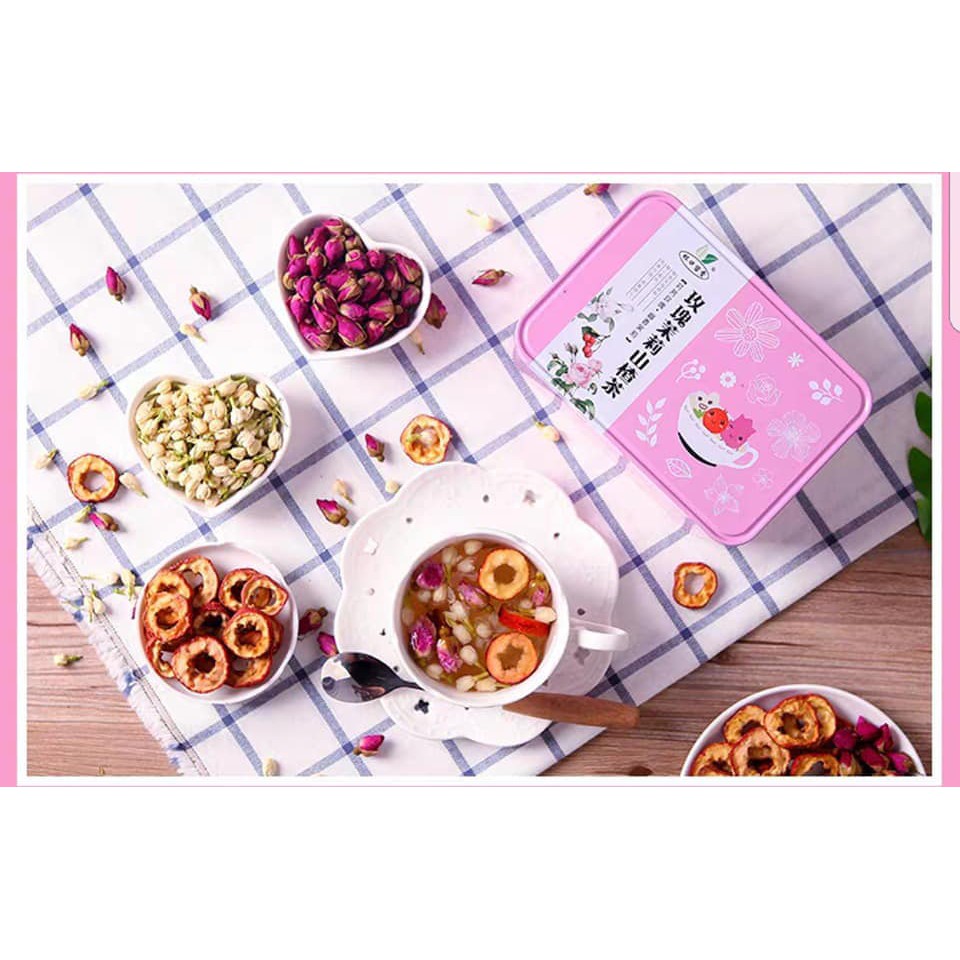 Set 10 gói Trà Hoa Hồng Hoa Lài Sơn Trà - Trà Giảm Mỡ Đẹp Da (HỘP THIẾC) | BigBuy360 - bigbuy360.vn