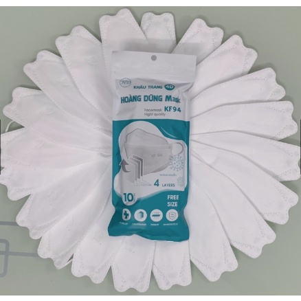 [COMBO 10 CÁI] Khẩu trang 3D KF94 chống bụi mịn và kháng khuẩn