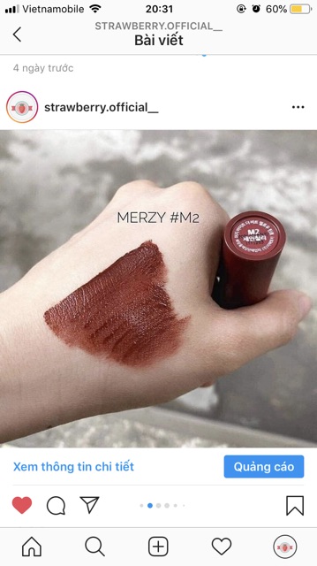 SON MERZY M2- JANE CHILI- ĐỎ NÂU ĐẤT | BigBuy360 - bigbuy360.vn