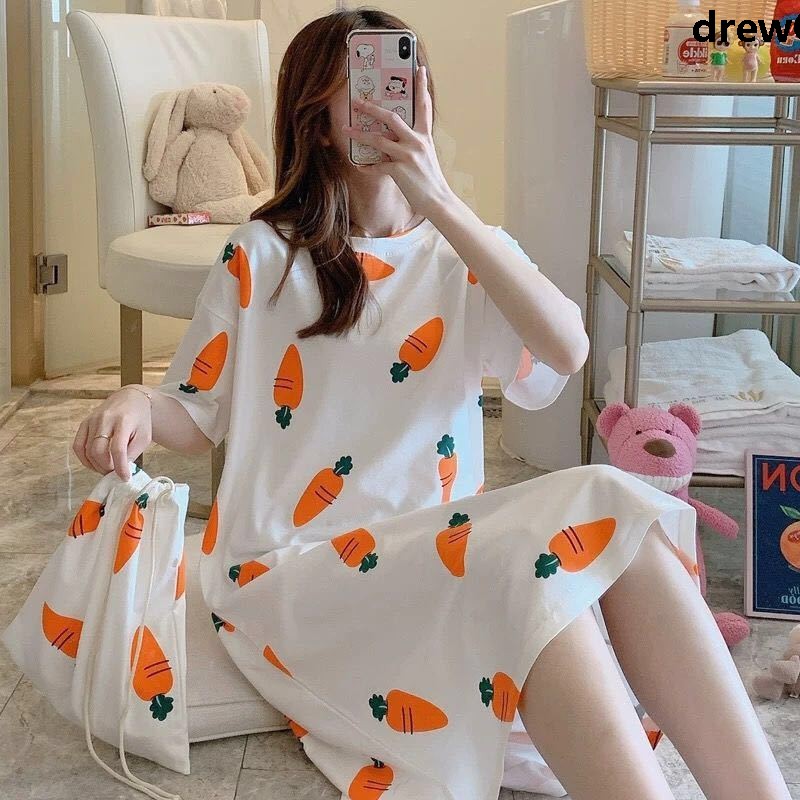 Bộ Đồ Ngủ Ngắn Tay Dáng Rộng Xinh Xắn Dành Cho Nữ | BigBuy360 - bigbuy360.vn