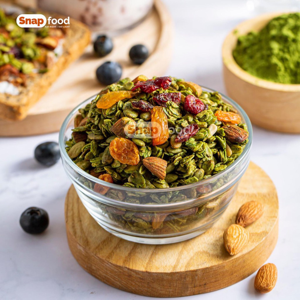 [SNAPSN002 Giảm giá 15%] Ngũ cốc GIẢM CÂN - Ngũ cốc ăn liền GIẢM CÂN  EATCLEAN - Granola vị matcha (500gr) | BigBuy360 - bigbuy360.vn