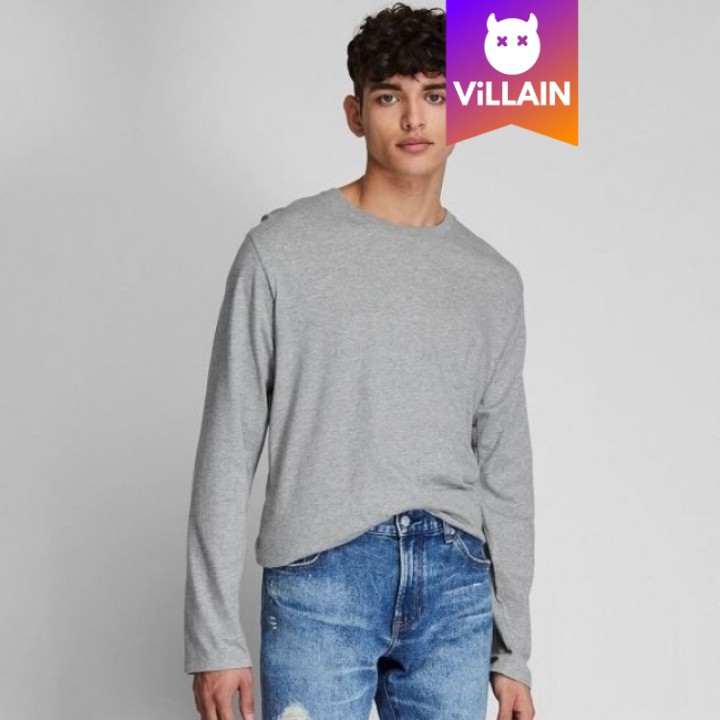 Áo Thun Trơn Dài Tay Nam Nữ Unisex Thời Trang Hàn Quốc - Villain | BigBuy360 - bigbuy360.vn