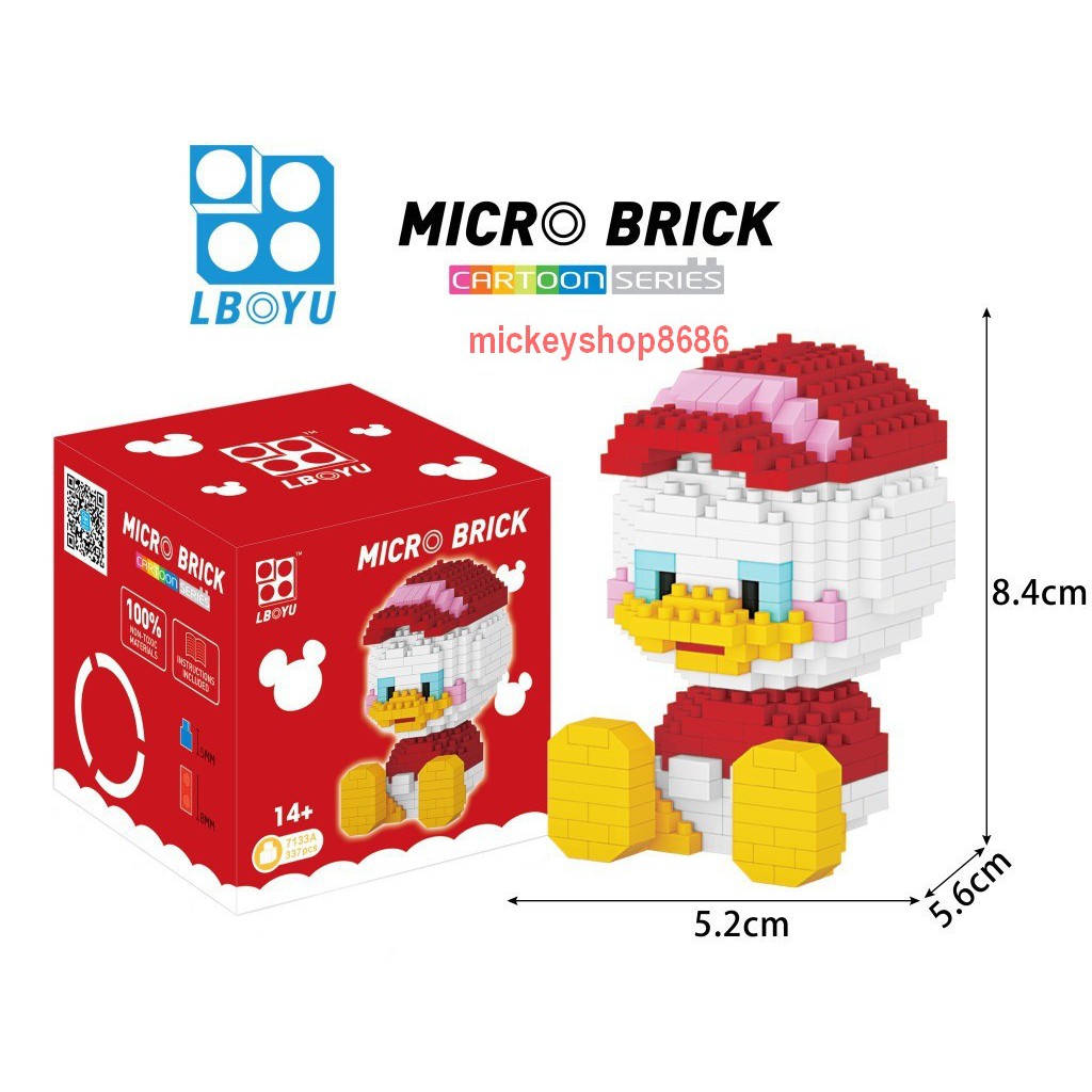 (CÓ SẴN) Đồ chơi Xếp Hình lego nano Mô Hình 3D Baby Donal Duck Vịt con Lego Minifigure Nanoblock