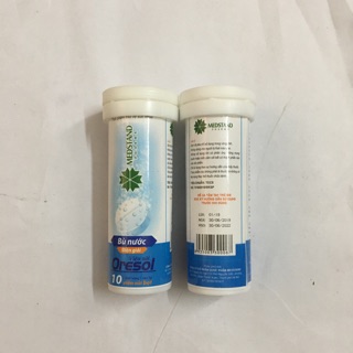 Viên sủi Oresol bù nước, điện giải tub 10 viên