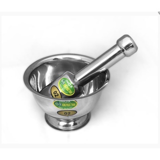 Bộ chày cối inox giã lạc, vừng, tỏi hành…sạch sẽ tiện dụng