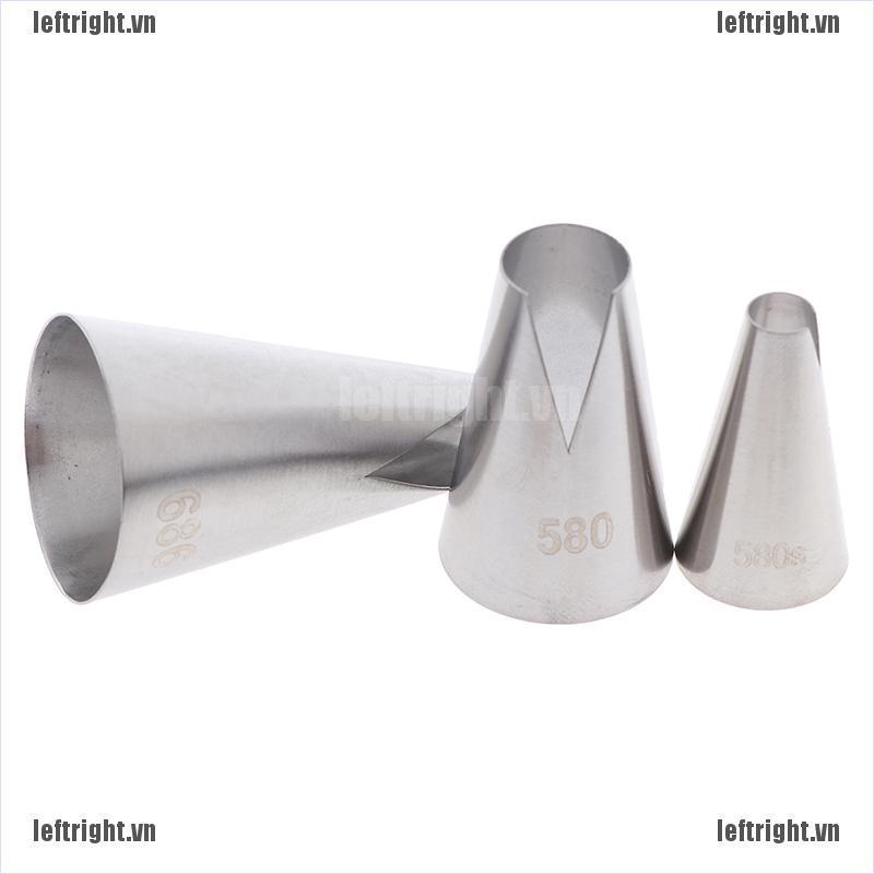 Bộ 3 Đuôi Bắt Bông Kem Hình Cánh Hoa Độc Đáo Tiện Dụng DIY