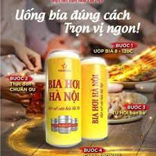 Lốc 6 lon Bia Hơi Hà Nội 500ml
