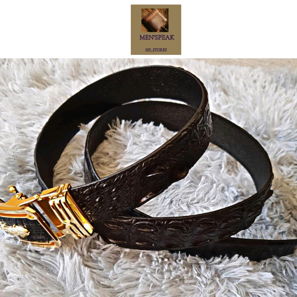 Thắt lưng nam hàng hiệu, thât lưng nam, thăt lưng da cá sấu dây gai liền nguyên con.