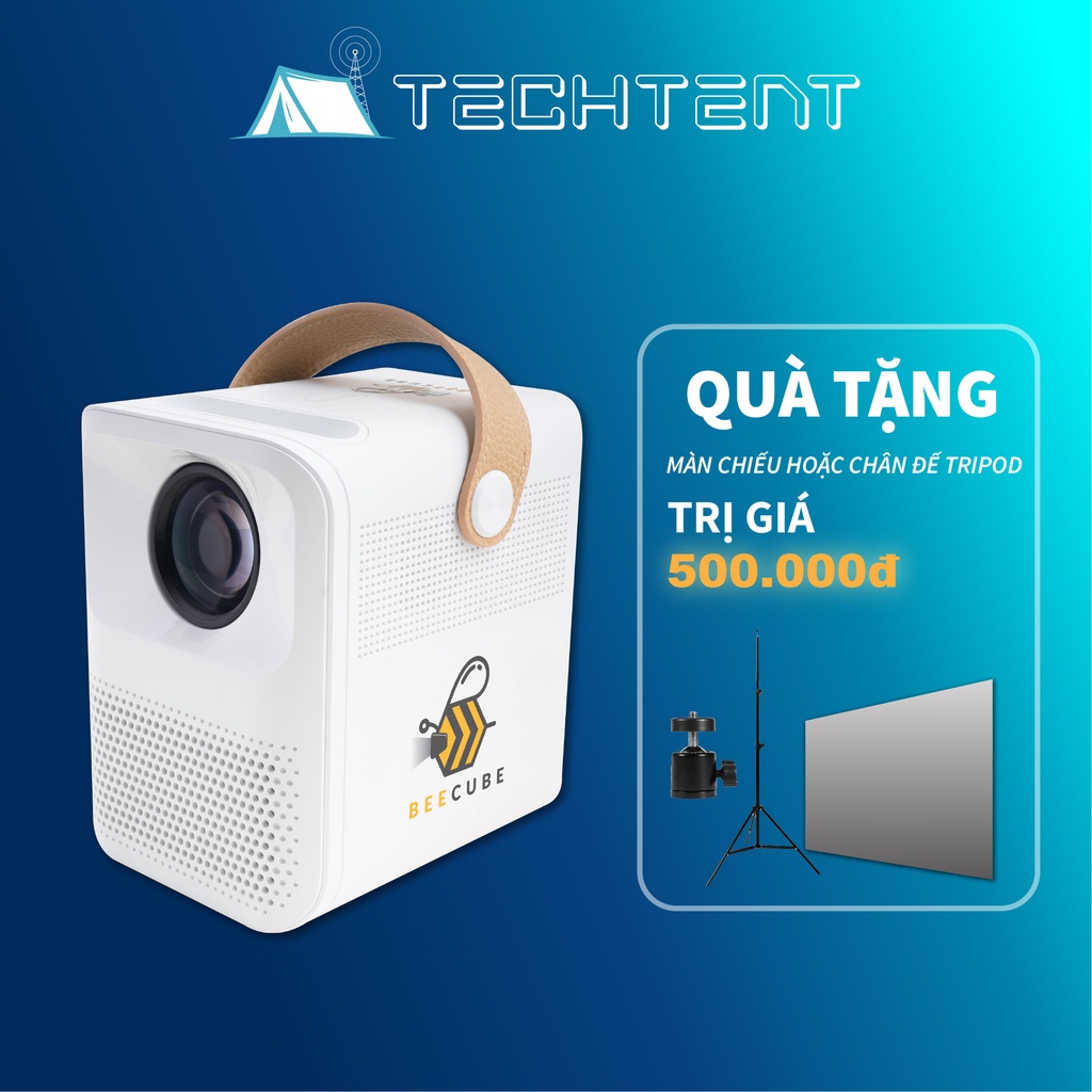 Máy Chiếu Mini BeeCube X2 Max - Full HD 1080 - Tặng Màn Chiếu, Giá Đỡ - Phân Phối Chính Hãng - Bảo Hành 12 Tháng