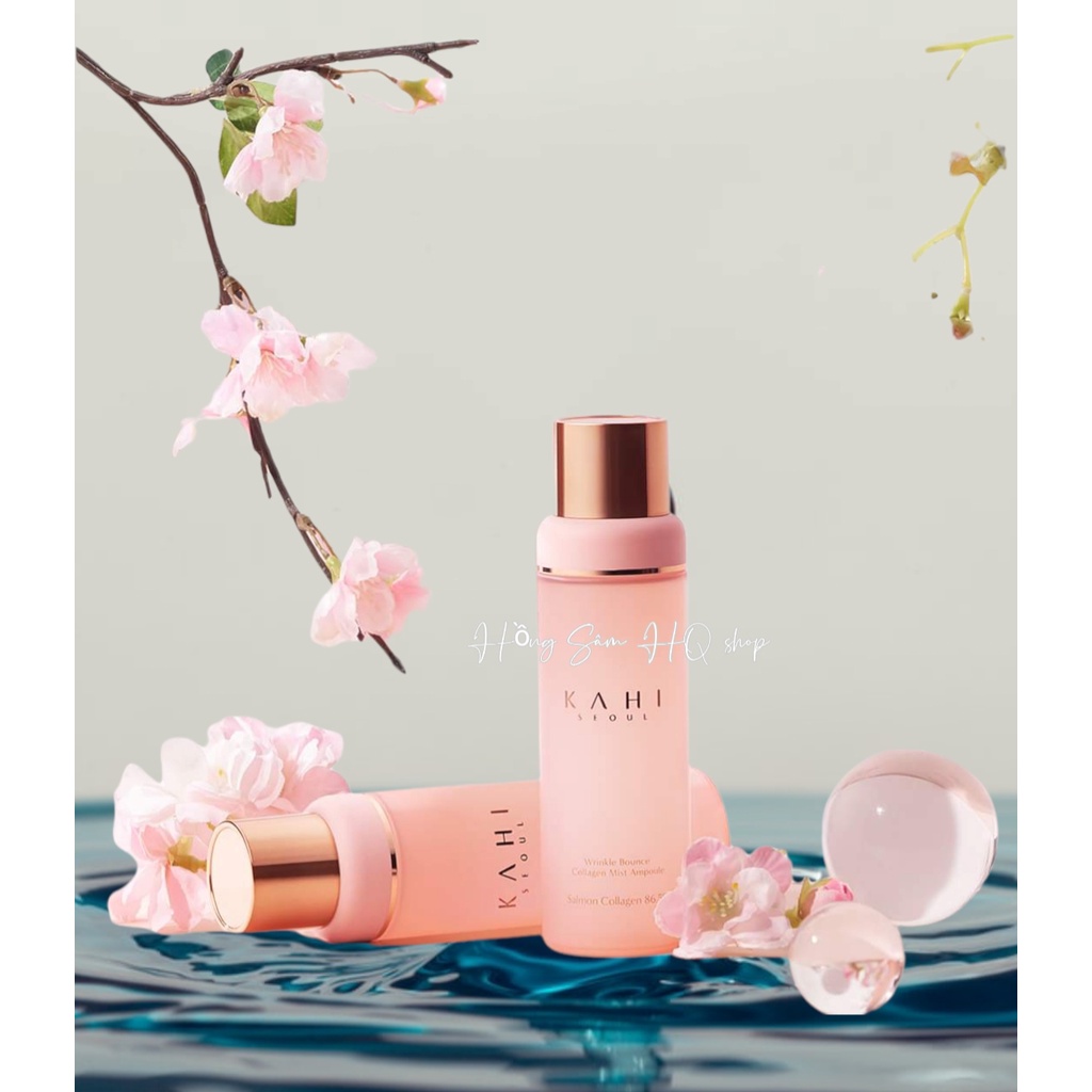 Combo tinh chất dưỡng ẩm Kahi seoul collagen cá hồi HA  và Kem xóa nếp nhăn trẻ hóa căng hồng trắng 