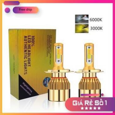 ⚡️GIÁ TỐT⚡️ Bộ Đèn LED Pha/Cos Cho Ô tô, Xe Máy 72W 8000LM 6500K Headlamp DC12v_Chân Cắm H4