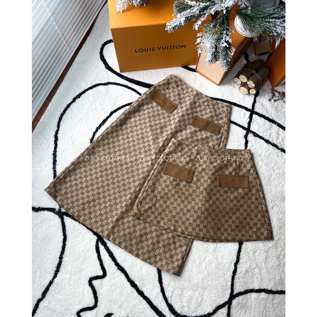 ZUKY Chân váy gấm Gucci ngắn và dài | BigBuy360 - bigbuy360.vn