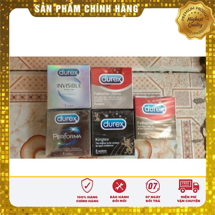 Bao cao su Durex Fetherlite Bộ 3 hộp - 9 chiếc